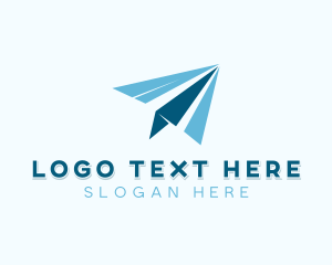 Postal - Paper Plane Logistics logo design