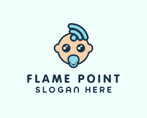 Hotspot - Signal Baby Cartoon logo design