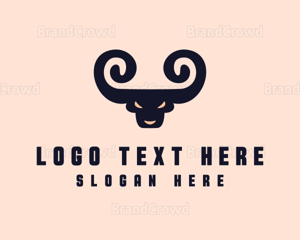 Spiral Horn Bull Logo
