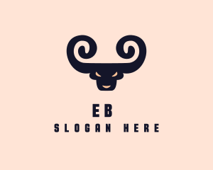 Smokehouse - Spiral Horn Bull logo design