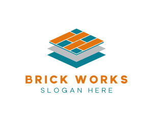 Brick Tile Flooring logo design