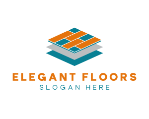 Brick Tile Flooring logo design