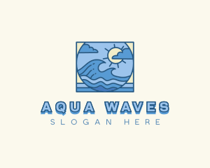 Waves Ocean Travel logo design