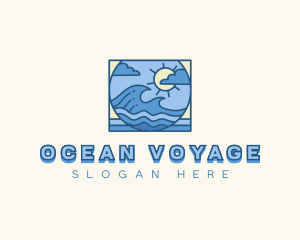 Waves Ocean Travel logo design