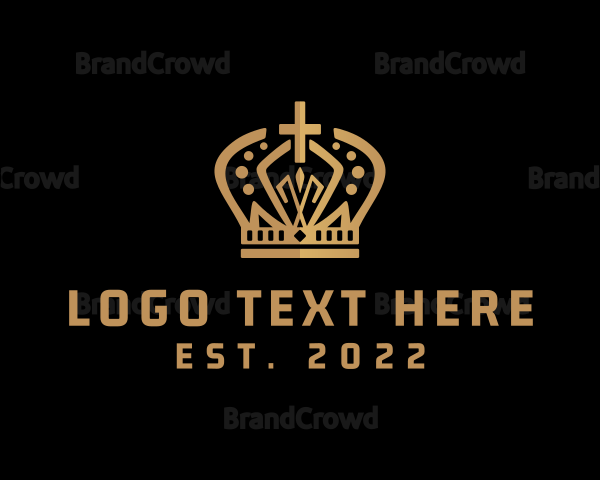 Golden Pope Crown Logo