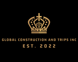 Upscale - Golden Pope Crown logo design