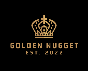 Golden Pope Crown logo design