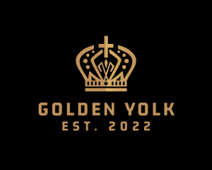 Golden Pope Crown logo design