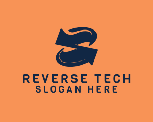 Reverse - Arrow Logistics Letter S logo design