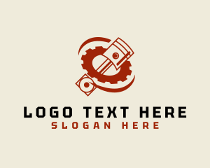 Swoosh - Piston Cog Gear logo design