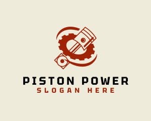 Piston - Piston Cog Gear logo design