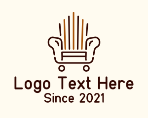 Furniture Company - Armchair Outline Furniture logo design