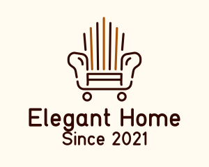 Armchair Outline Furniture logo design