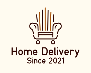 Armchair Outline Furniture logo design