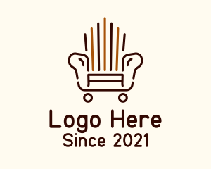 Upholstery - Armchair Outline Furniture logo design