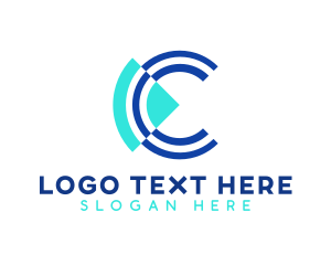 Web Developer - Media Company Letter C logo design