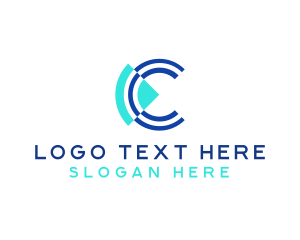 Social Media - Media Company Letter C logo design