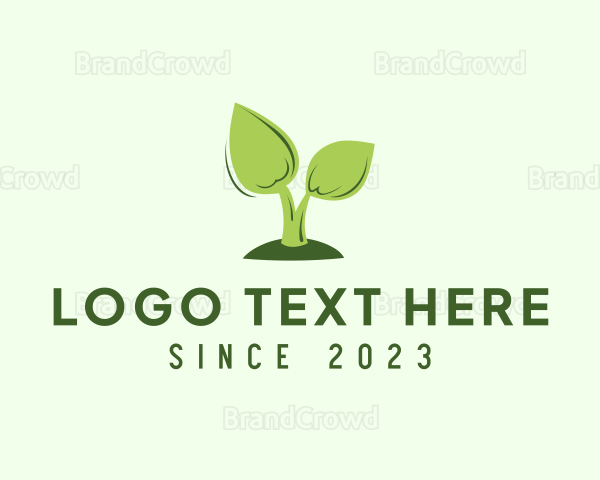 Leaf Sprout Gardening Logo