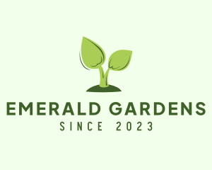 Leaf Sprout Gardening logo design