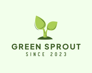 Leaf Sprout Gardening logo design