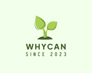 Organic Farm - Leaf Sprout Gardening logo design