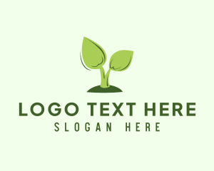Leaf Sprout Gardening Logo