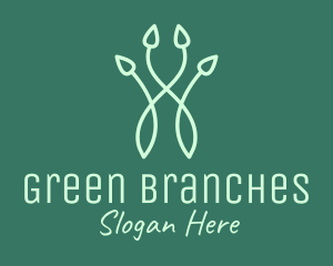 Simple Leaf Branch logo design