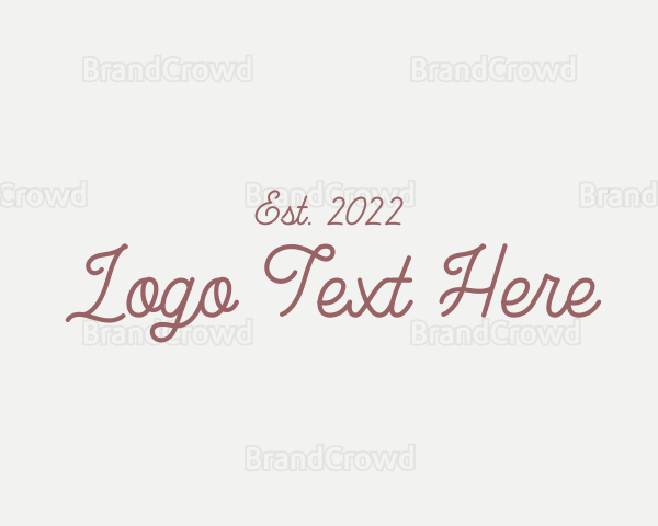 Feminine Fragrance Cursive Logo