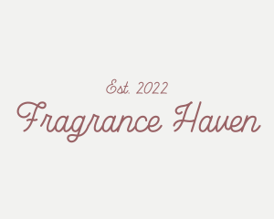 Feminine Fragrance Cursive logo design