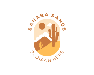 Sahara - Desert Cactus Landscape logo design