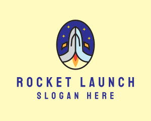 Rocket - Hand Space Rocket logo design