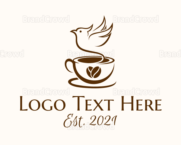 Brown Bird Coffee Cup Logo