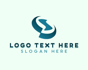 Chat Bubble - Digital App Letter S logo design