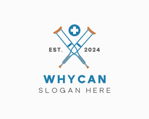 Healing - Medical Crutches Equipment logo design