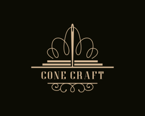 Crown Needle Sewing logo design