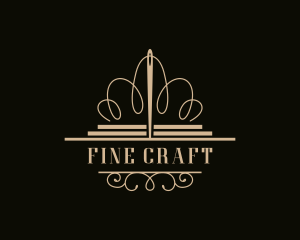 Crown Needle Sewing logo design