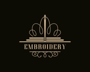 Crown Needle Sewing logo design