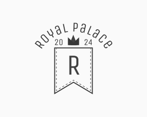 Crown Banner Stitch logo design