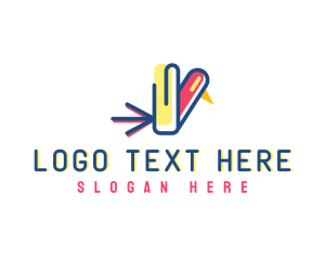 Stationery - Office Clip Bird logo design