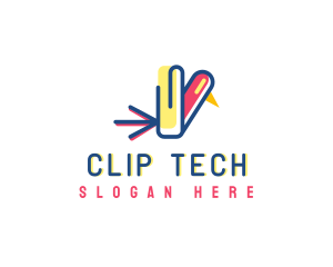 Office Clip Bird logo design