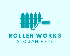 Fence Paint Roller logo design