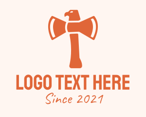 Timber - Orange Eagle Axe logo design