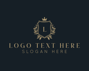 Elegant - Wreath Royalty Shield logo design