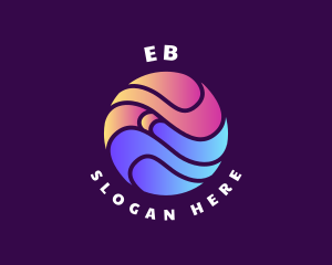 Circle - Gradient Globe Wave logo design