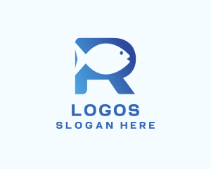 Fish Letter R Logo