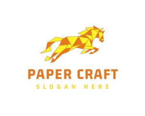 Stallion Paper Folding logo design