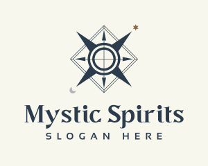 Mystical Minimalist Compass logo design