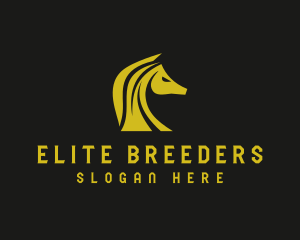 Stallion Horse Mane  logo design