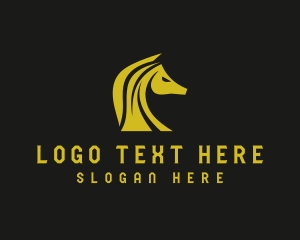 Stable - Stallion Horse Mane logo design