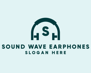 Earphones - Headphones DJ Sound Broadcast logo design